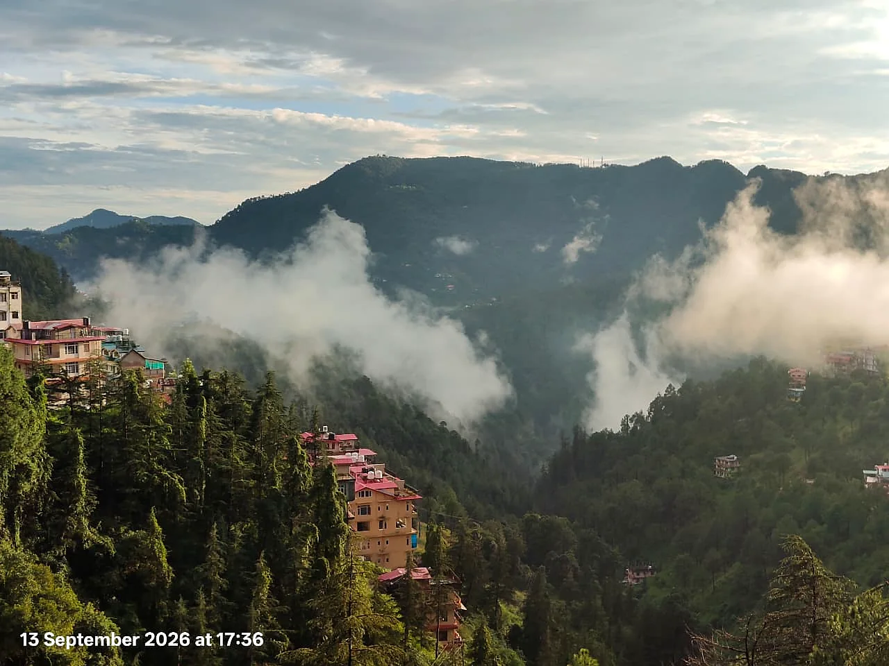 Valley and mountain view from Tara Devi's Enclave Shimla